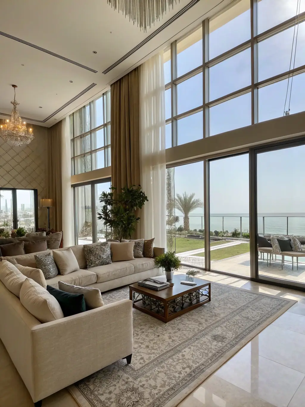 A bright and airy photo of a modern independent living apartment, showcasing a comfortable living room and a well-equipped kitchen, emphasizing the independence and convenience offered.